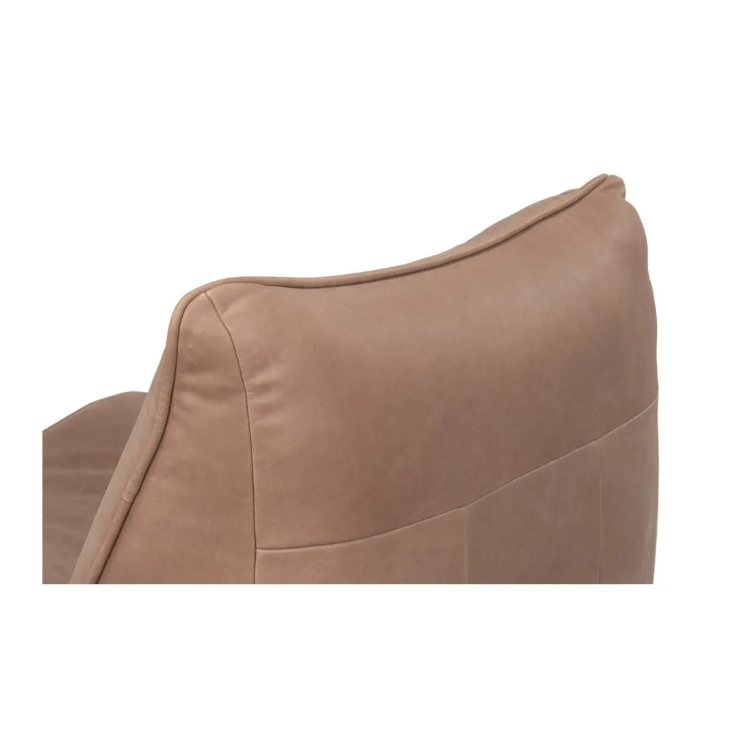 Leather Swivel Slipper Chair