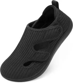 LeIsfIt Diabetic Shoes for Women Adjustable Extra Wide Barefoot Walking Shoes for Swollen Arthritis Edema Feet Wide Width Zero Drop Sole