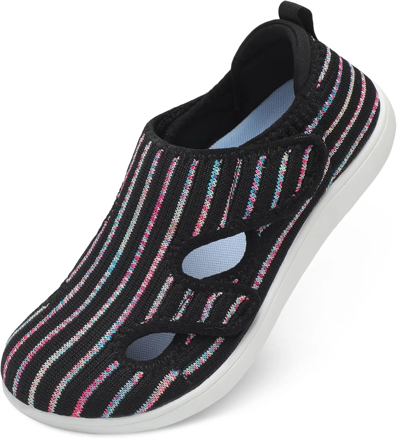LeIsfIt Diabetic Shoes for Women Adjustable Extra Wide Barefoot Walking Shoes for Swollen Arthritis Edema Feet Wide Width Zero Drop Sole