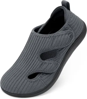 LeIsfIt Diabetic Shoes for Women Adjustable Extra Wide Barefoot Walking Shoes for Swollen Arthritis Edema Feet Wide Width Zero Drop Sole