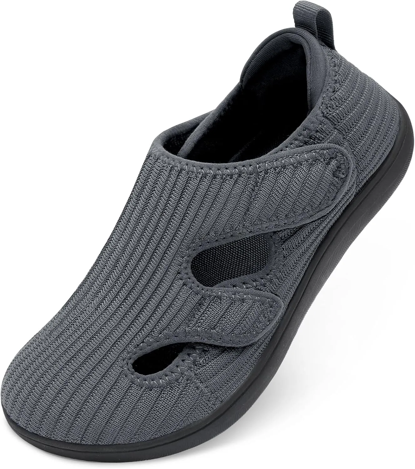 LeIsfIt Diabetic Shoes for Women Adjustable Extra Wide Barefoot Walking Shoes for Swollen Arthritis Edema Feet Wide Width Zero Drop Sole