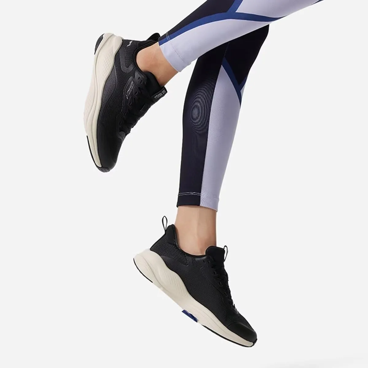 LI-NING LN Flow Women's Running Shoes Comfortable Leisure Fashion Breathable Non-Slip Sneakers AGLU090