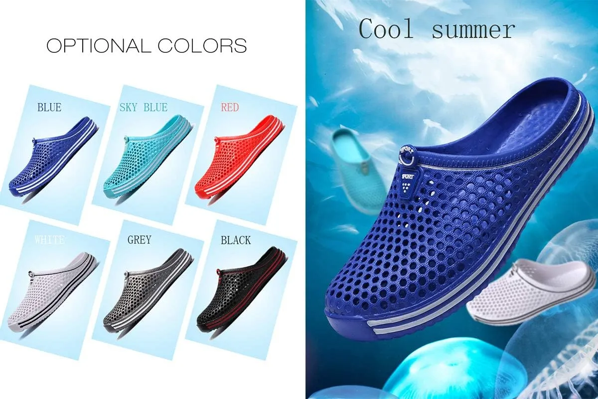 LIBINXIF Women Garden Clog Shoes,Men Breathable Slippers Beach Sandals Shower Water Walking Anti-Slip Shoes