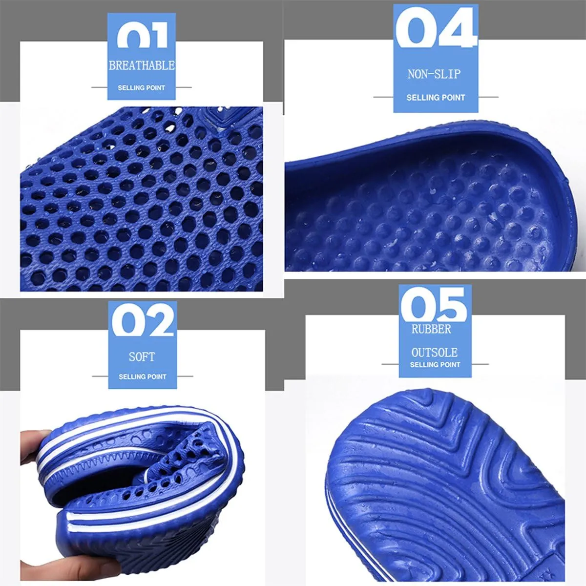 LIBINXIF Women Garden Clog Shoes,Men Breathable Slippers Beach Sandals Shower Water Walking Anti-Slip Shoes
