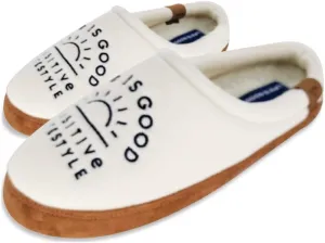 Life is Good Women's Moccasin Slippers, 303593W - Suede & Fleece Open Back Indoor/Outdoor Slip-Ons - Plush & Cozy Slides with Soft Foam & Rubber Soles Stylish & Comfy Available in Different Designs