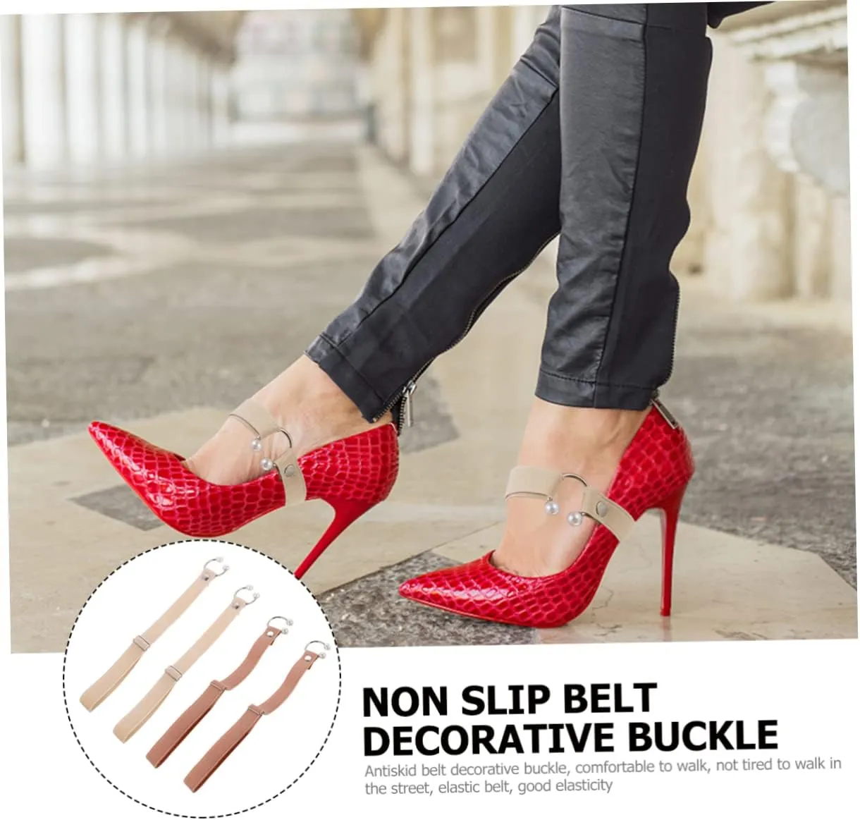 LIFKOME Shoelaces Fleecy Web for Feet Elasticated Shoe Straps Ladies Heels Adjustable Straps High Heel Shoe