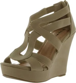 Lindy 03 Strappy Open Toe Platform Wedge