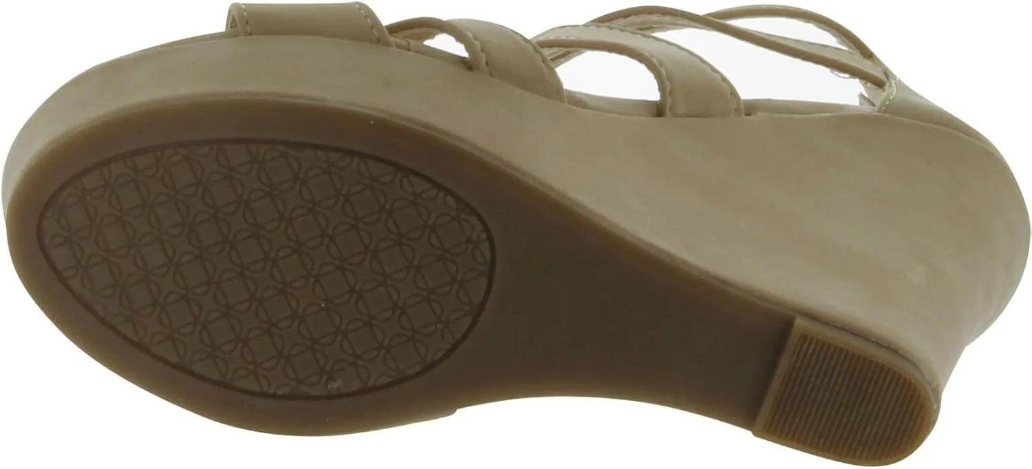 Lindy 03 Strappy Open Toe Platform Wedge