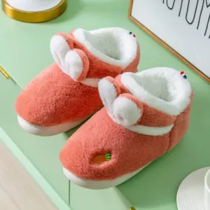 Lined House Shoes,Postpartum Package with Confinement Shoes, Soft-Soled Warm Maternity Shoes-Red_38-39,Breathable House Shoes