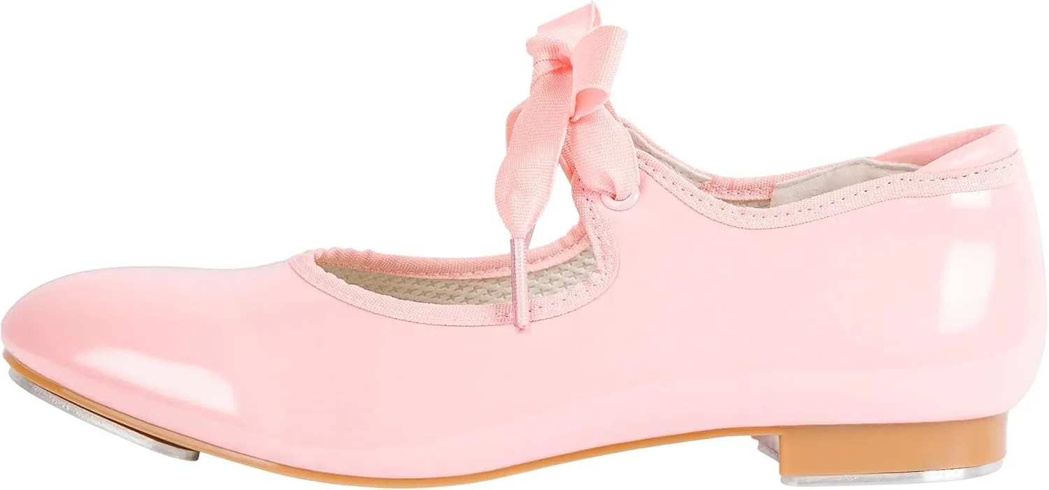 Linodes Economy Unisex-Child Lace Up Tap Shoe for Girls and Boys Tap Flat