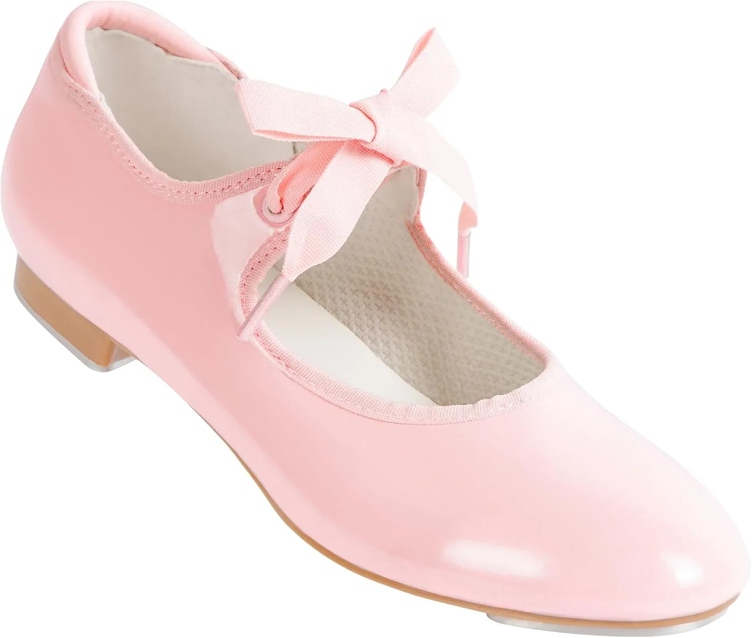 Linodes Economy Unisex-Child Lace Up Tap Shoe for Girls and Boys Tap Flat