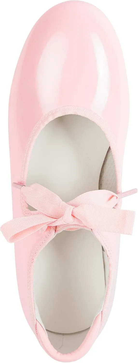 Linodes Economy Unisex-Child Lace Up Tap Shoe for Girls and Boys Tap Flat