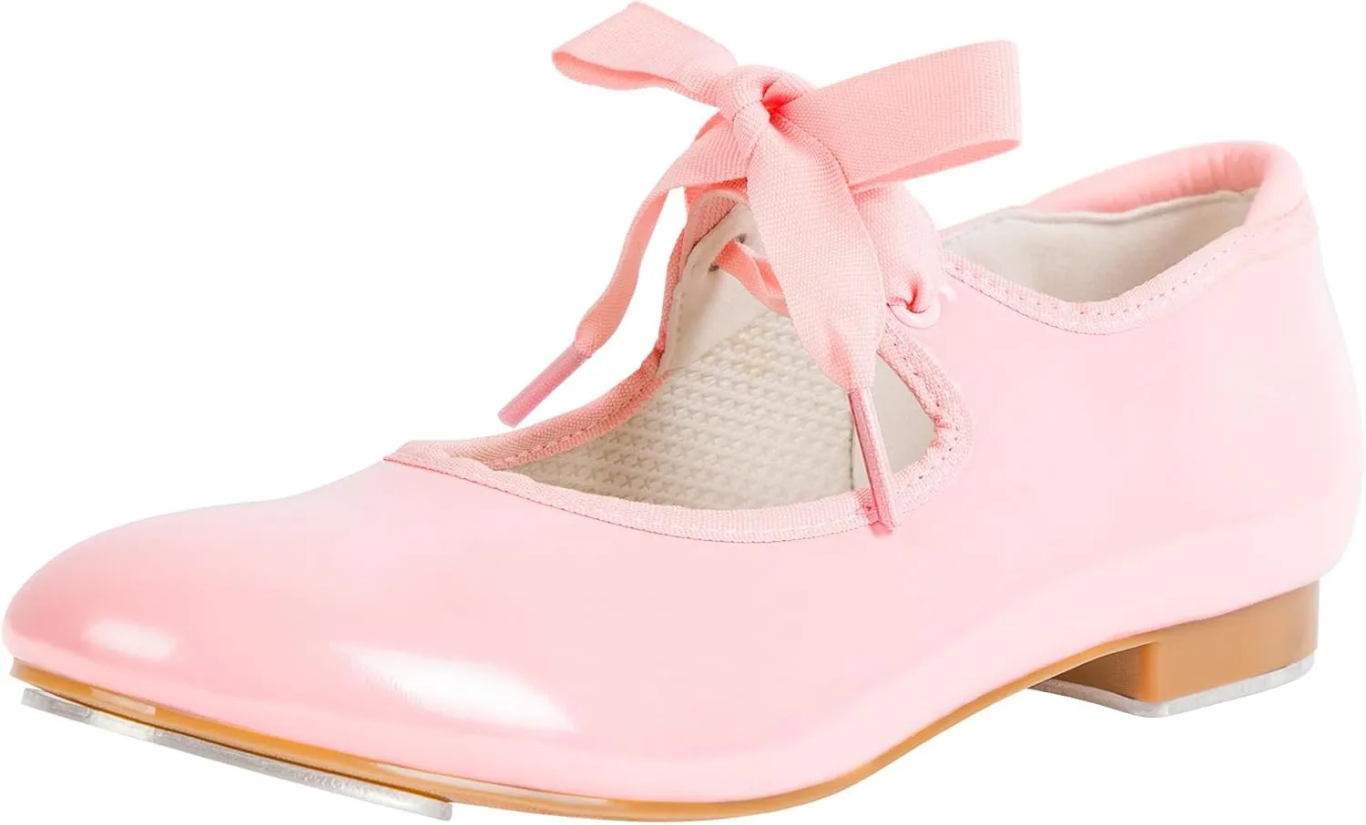 Linodes Economy Unisex-Child Lace Up Tap Shoe for Girls and Boys Tap Flat