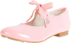 Linodes Economy Unisex-Child Lace Up Tap Shoe for Girls and Boys Tap Flat