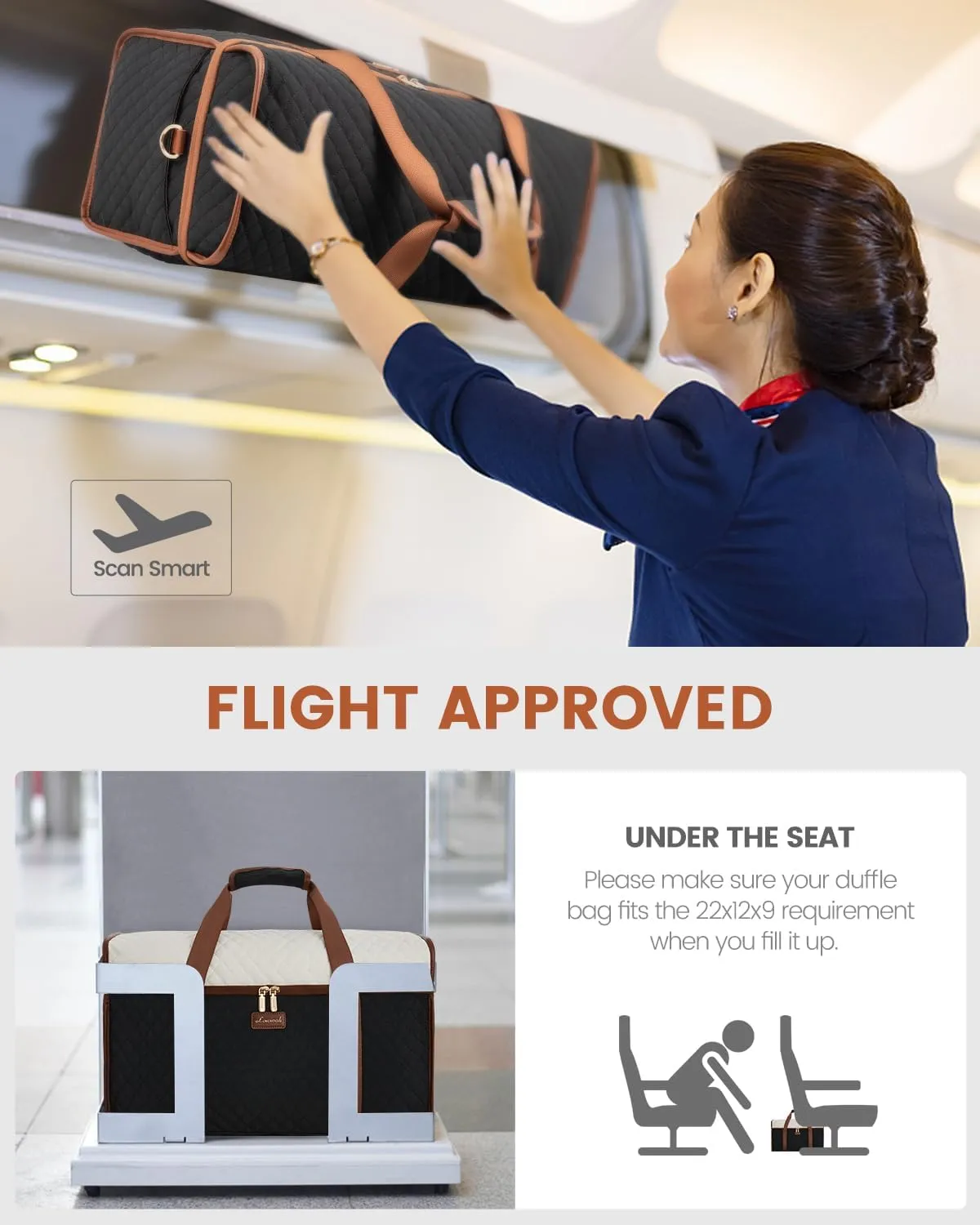 LOVEVOOK Travel Duffle Bag, Weekender Bags For Women, Carry On Duffel Bags For Airplanes, Overnight Bag With Toiletry Bag, Hospital Bag for Labor and Delivery, Yoga Gym Bag with Wet Pocket, 3Pcs Set