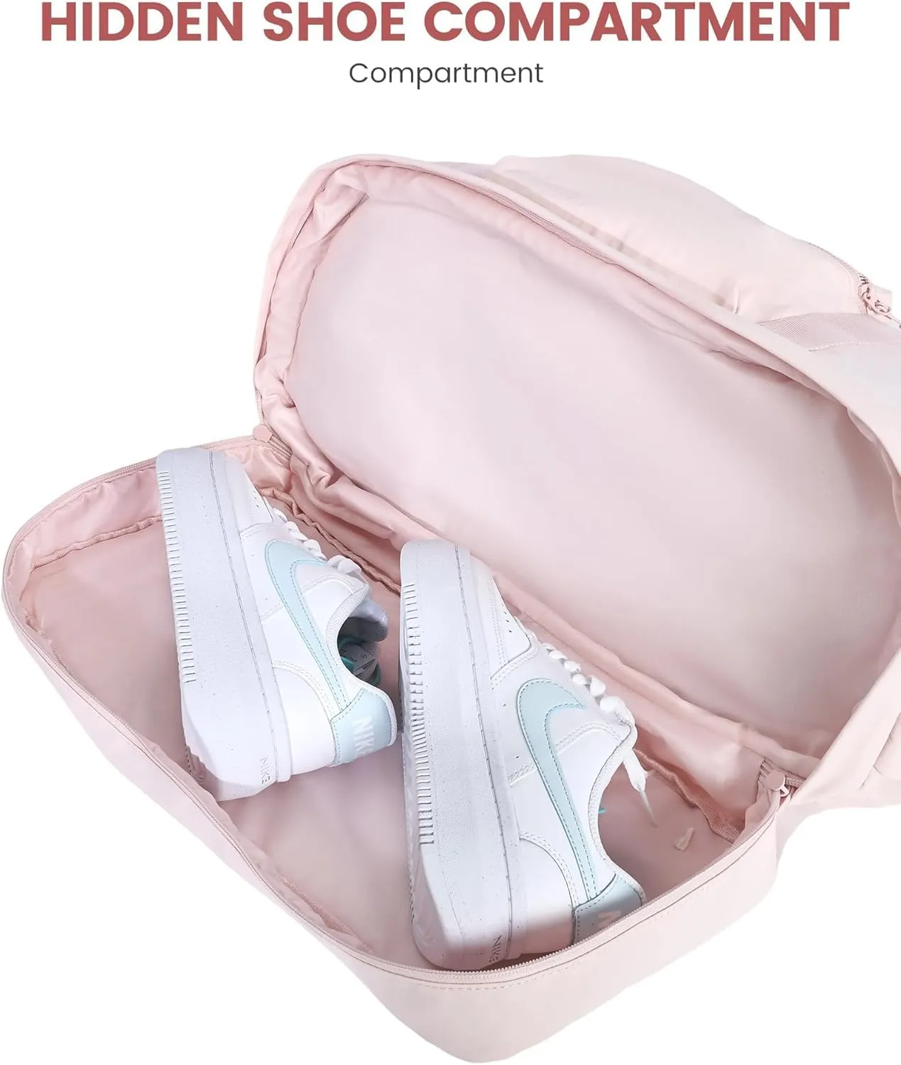 LOVEVOOK Weekender Bags for Women, Gym Bag with Shoe Compartment, Travel Duffel Bag with Toiletry Bag, Carry On Personal Item Bag, Workout Dance-Pink