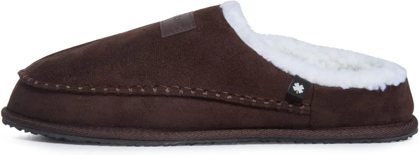Lucky Brand Men's Memory Foam Slip On Clog Slippers, Indoor Outdoor Mens House Shoes, Warm Bedroom Clogs Slipper for Men