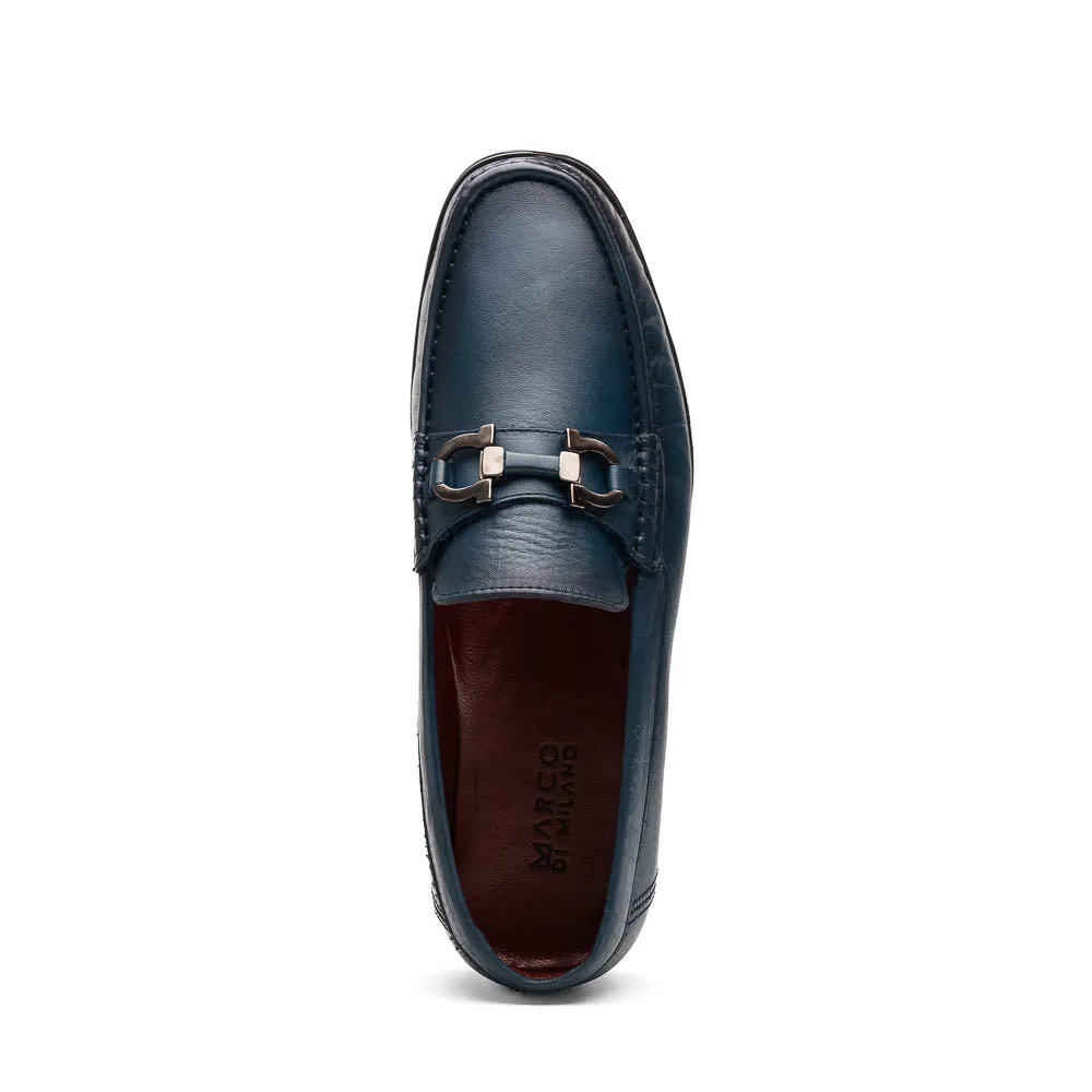 Marco Di Milano Atrani Navy Calf Bit Loafer