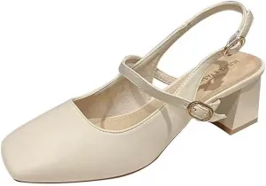 Mary Jane high-Heeled Shoes Female Fairy Style Thick with New a Word with Baotou Sandals Shallow Mouth Single Shoes