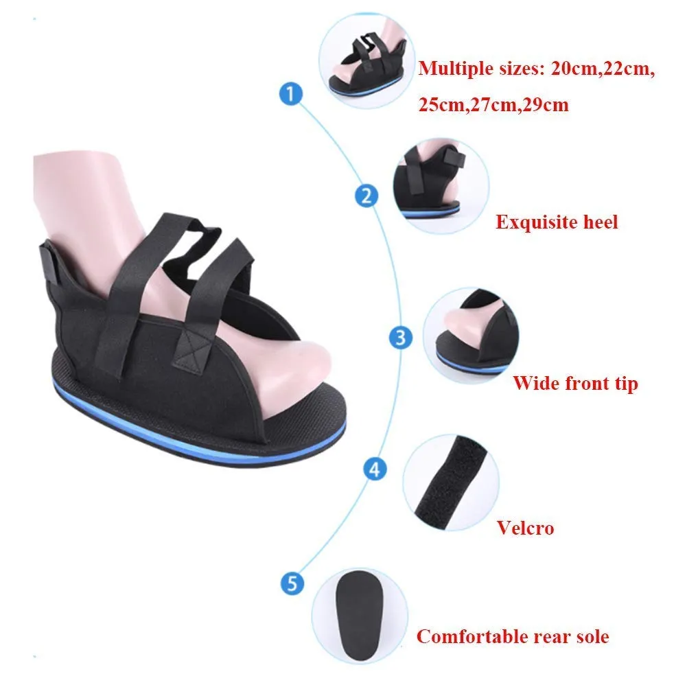 Medical Open Toe Plaster Cast Shoe Gypsum Shoe Foot Fracture Surgical Shoes Surgical Rehabilitation Shoes Toe Valgus Surgical Fixed Shoes for Stable Ankle Joints, Postoperative Recovery, Pain Relief