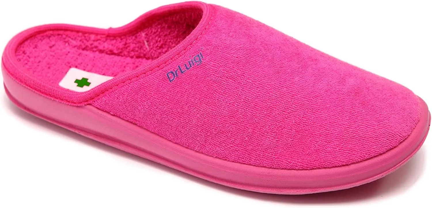 Medical Slippers for Women - Memory Foam Shoes Indoor Outdoor Italian Cotton - Made in EU - Relieves Pressure, Improves Peripheral Blood Circulation
