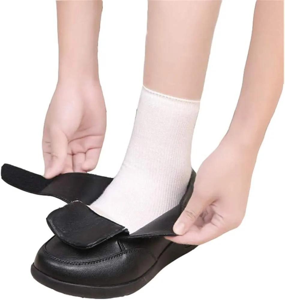 Memory Foam Air Cushion Elderly Shoes Edema Shoes, for Grandma Grandpa Elderly Walking Shoes, for Diabetic Arthritis Swollen Footwear,Black-36