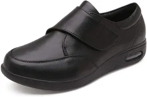 Memory Foam Air Cushion Elderly Shoes Edema Shoes, for Grandma Grandpa Elderly Walking Shoes, for Diabetic Arthritis Swollen Footwear,Black-36