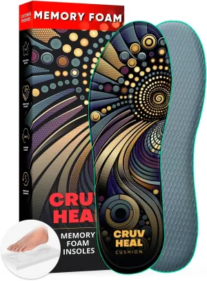 Memory Foam Shoe Inserts - for Men and Women - Extra Cushion Insoles - Soft and Comfortable (Men 8.5 - Women 9.5)