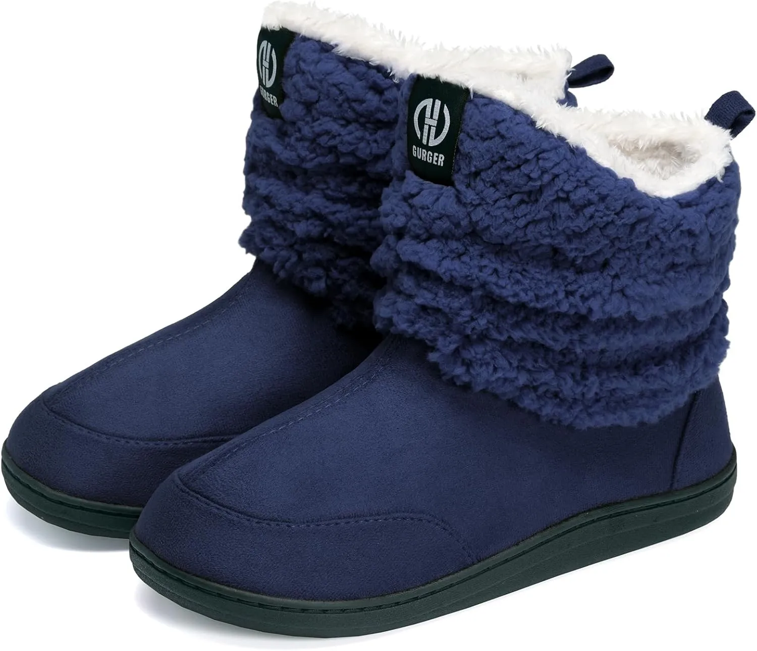 Men Women Slipper Boots Winter Indoor Outdoor Bootie Slippers Plush Fleece Memory Foam House Shoes