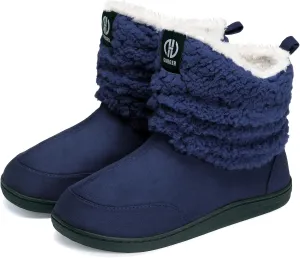 Men Women Slipper Boots Winter Indoor Outdoor Bootie Slippers Plush Fleece Memory Foam House Shoes