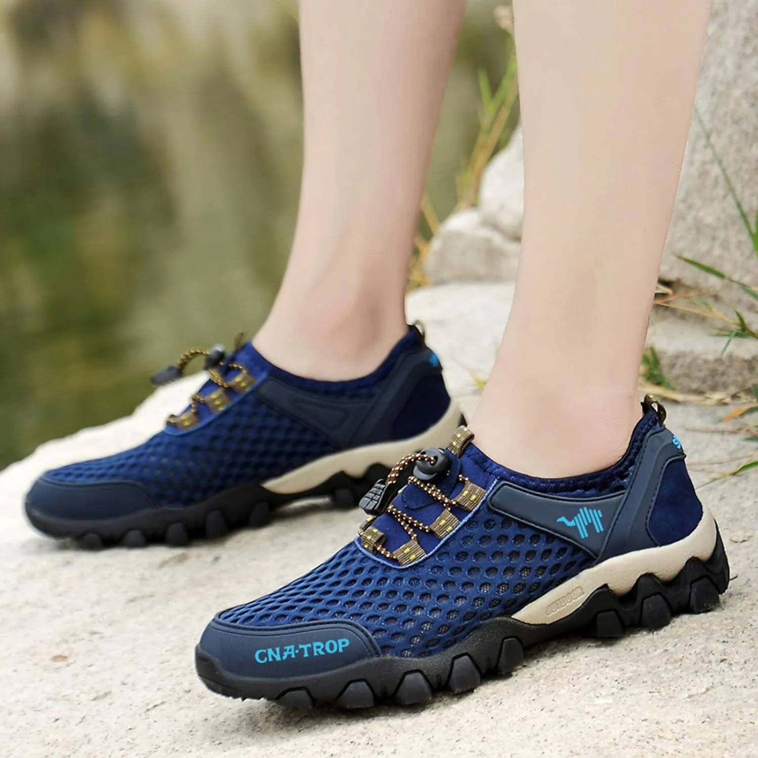Men's Breathable Orthopedic Quick Drying Shoes for Hiking&Water in Summer Comfortable Non-Slip Soft Sole Casual Walking Shoes Outdoor Travel Driving Shoes