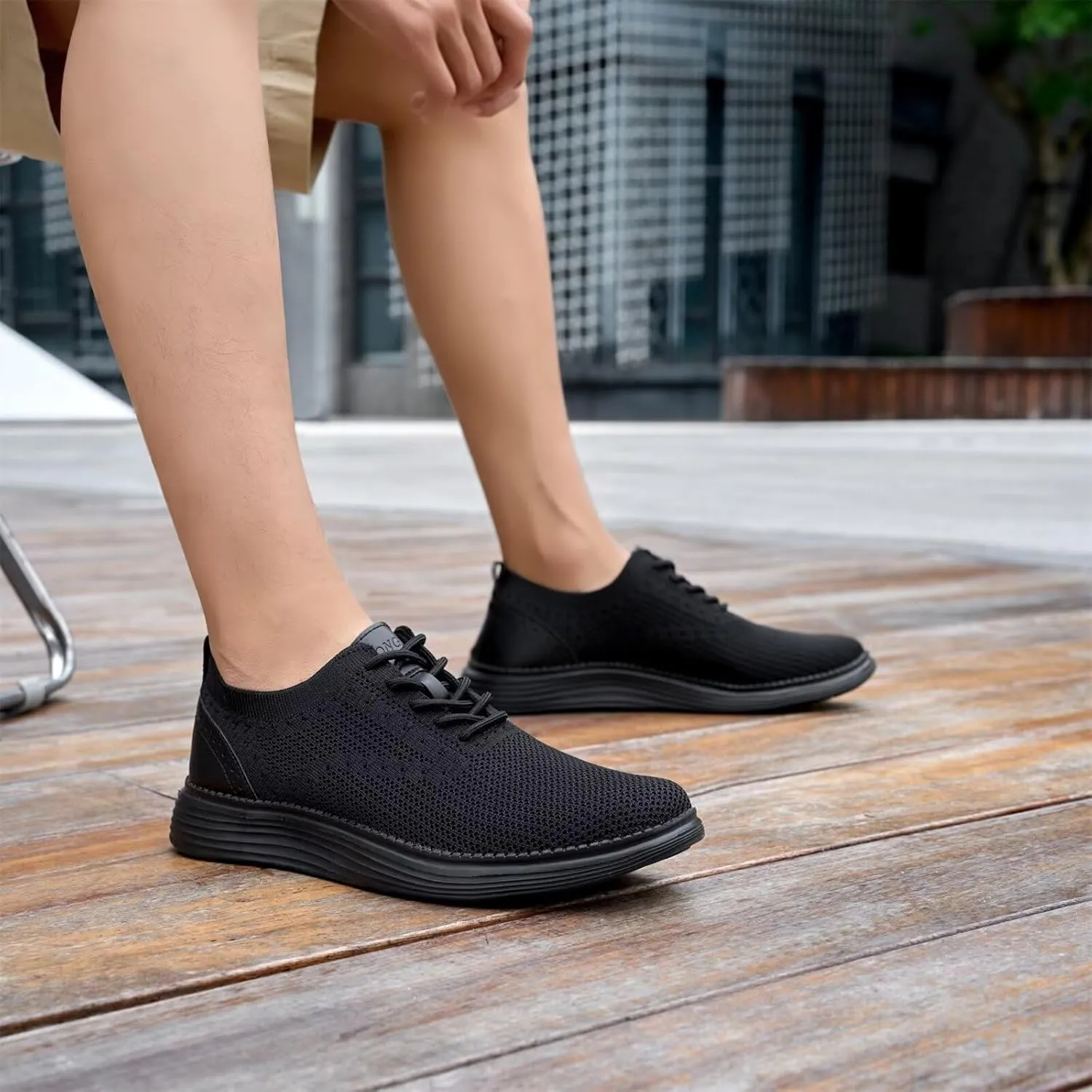 Men's Casual Dress Oxfords Shoes Mesh Lightweight Breathable Fashion Sneakers Business Walking Shoes