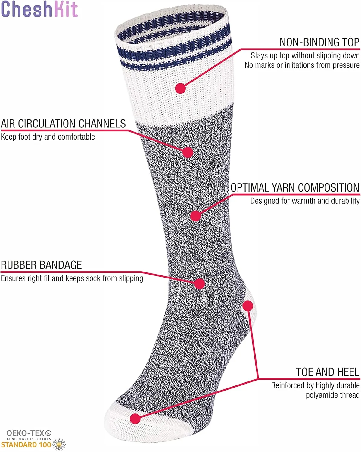 Men’s Cozy Cabin Wool Mid-Calf Socks