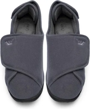 Mens Extra Wide Width Diabetic Slippers Memory Foam With Adjustable Soft Non-Slip Orthopedic House Shoes for Elderly Swollen Feet, Arthritis, Edema