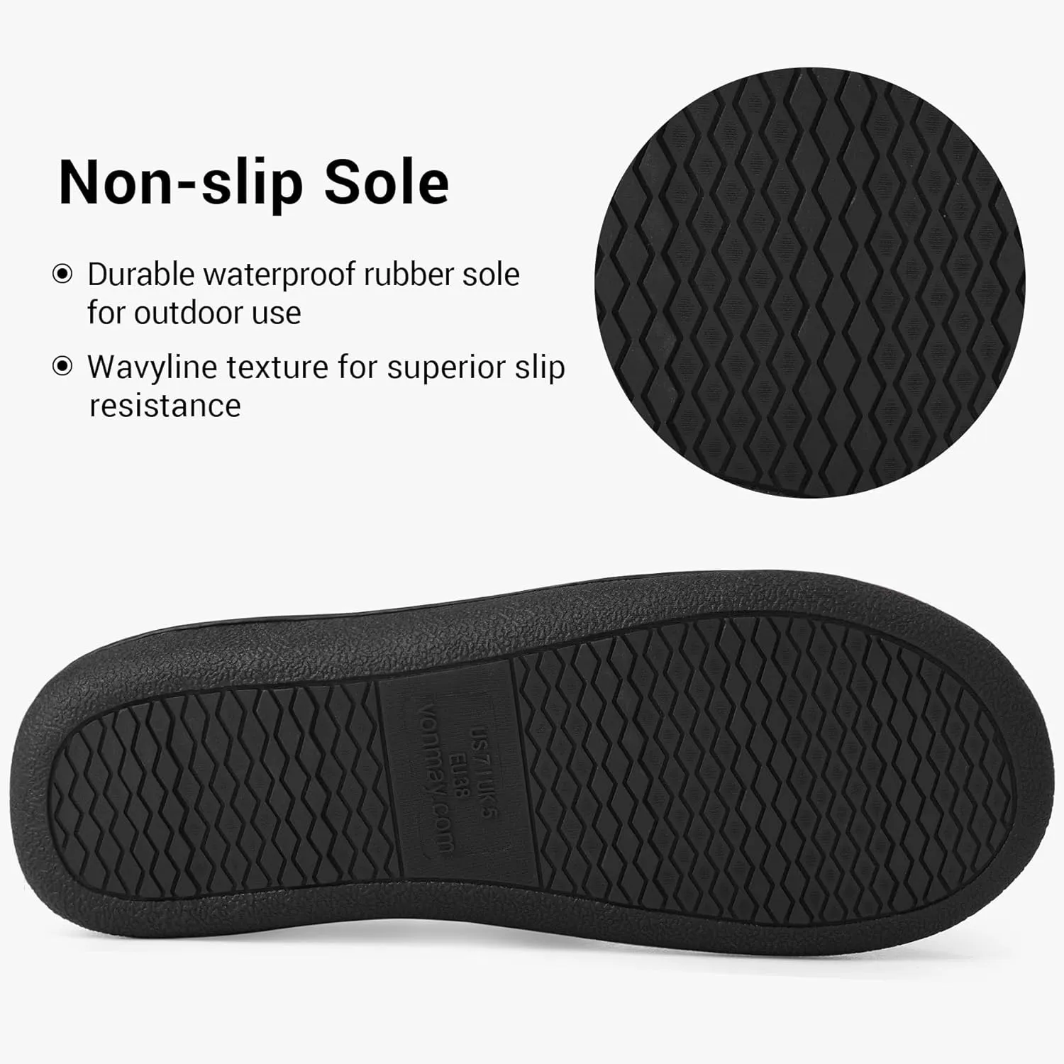 Mens Knit Bootie Slippers Comfy Casual Memory Foam Boot Slipper Indoor Outdoor House Shoes