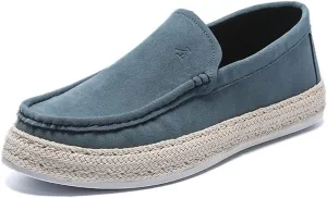 Mens Loafers Round Toe Moccasins Simple Leather Comfortable Flexible Slip Resistant Prom Slip-on