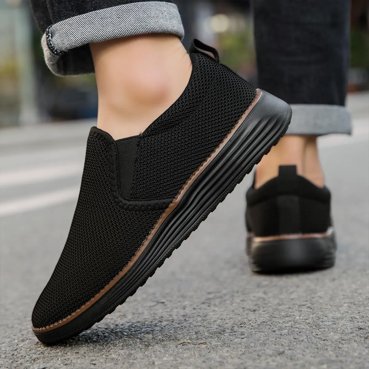 Mens Loafers Slip on Boat Shoes Non Slip Walking Sports Fashion Driving Casual Office Shoes Gym Lightweight Comfortable Sneakers