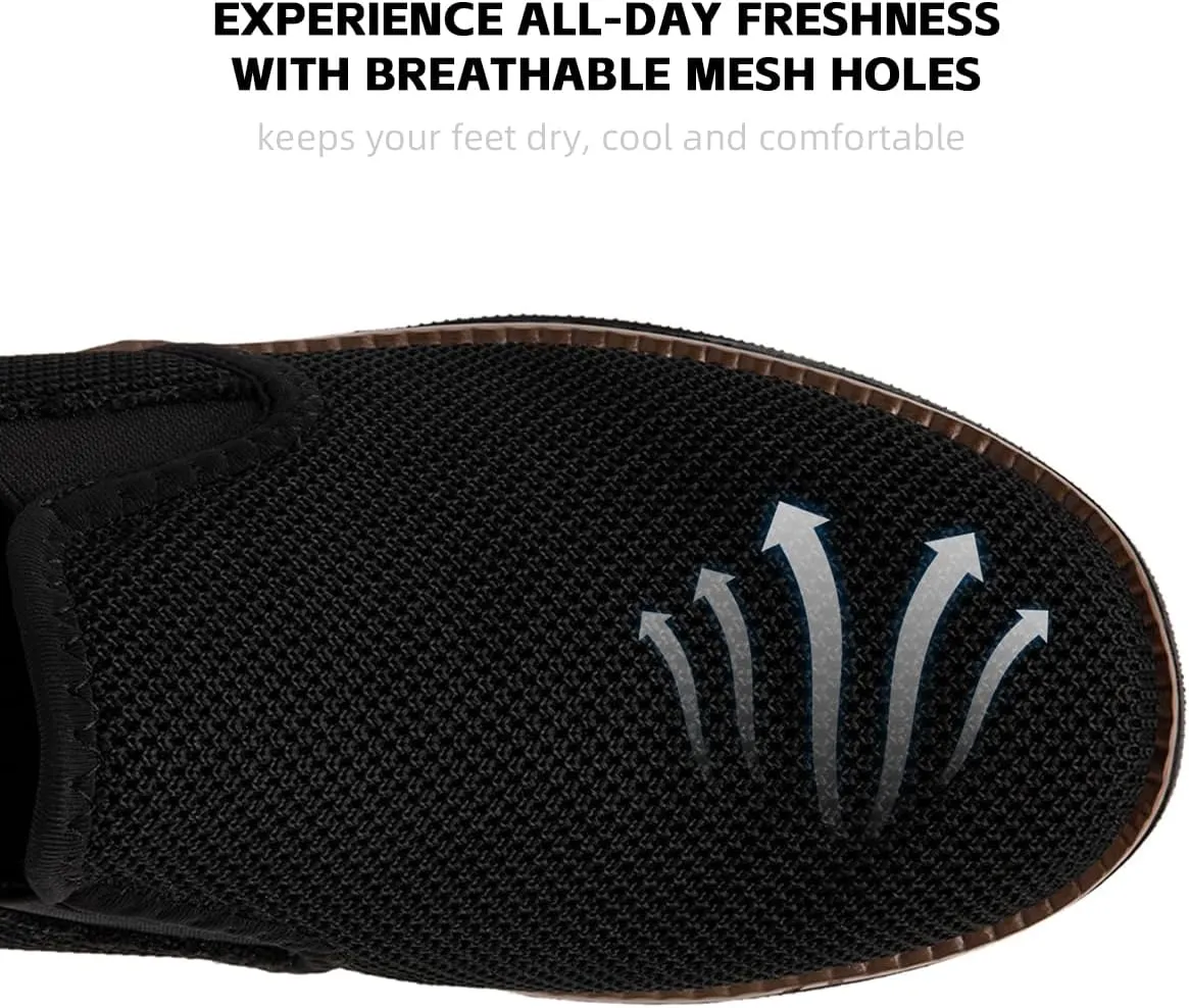 Mens Loafers Slip on Boat Shoes Non Slip Walking Sports Fashion Driving Casual Office Shoes Gym Lightweight Comfortable Sneakers
