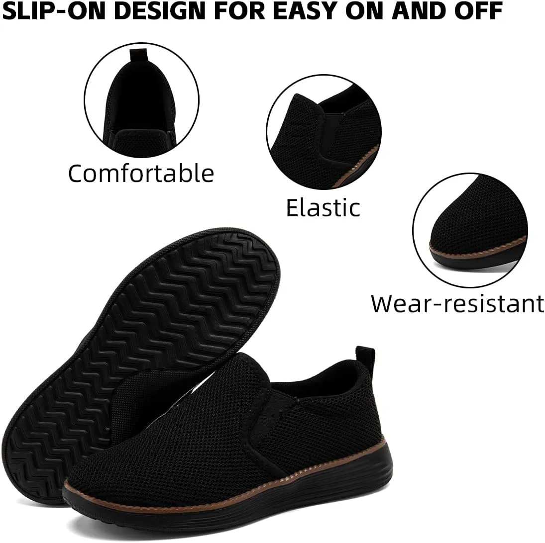 Mens Loafers Slip on Boat Shoes Non Slip Walking Sports Fashion Driving Casual Office Shoes Gym Lightweight Comfortable Sneakers