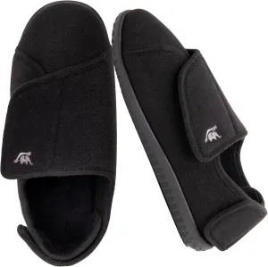 Men's Memory Foam Diabetic Slippers with Adjustable Closure, Extra Wide Comfy Warm Plush Fleece Arthritis Edema Swollen Diabetic House Shoes Machine Washable with Anti Slip Sole