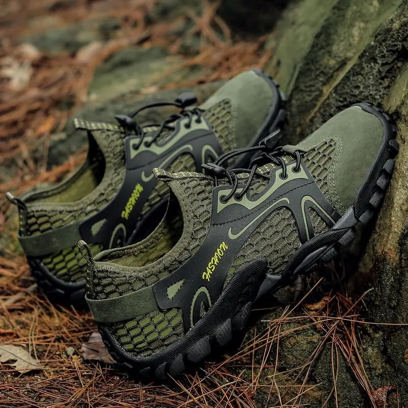 Mens Quick Dry Water Shoes, Mesh Hiking Trekking Outdoor Aqua Footwear, Camping, River Creek, Rainforest Hike,Beach