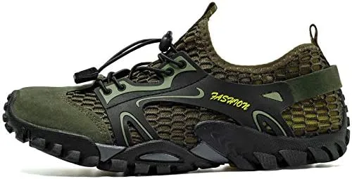 Mens Quick Dry Water Shoes, Mesh Hiking Trekking Outdoor Aqua Footwear, Camping, River Creek, Rainforest Hike,Beach