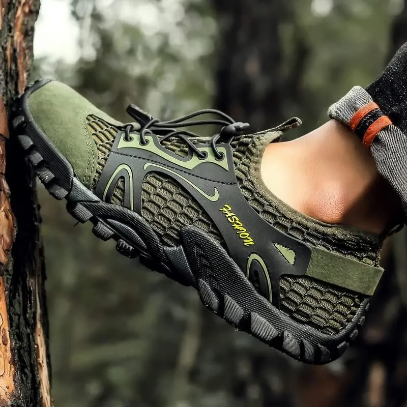 Mens Quick Dry Water Shoes, Mesh Hiking Trekking Outdoor Aqua Footwear, Camping, River Creek, Rainforest Hike,Beach
