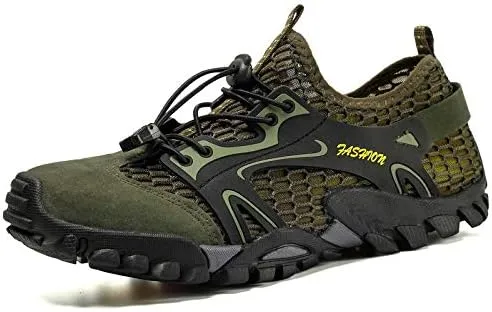 Mens Quick Dry Water Shoes, Mesh Hiking Trekking Outdoor Aqua Footwear, Camping, River Creek, Rainforest Hike,Beach