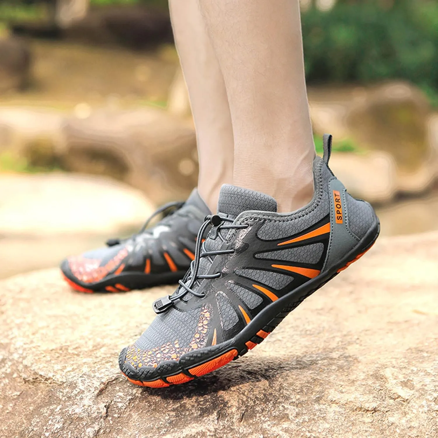 Men's Quick Drying Wading Shoes Summer Swim Sports Socks Shoes for Boating Diving Fishing Breathable Surfing Shoe