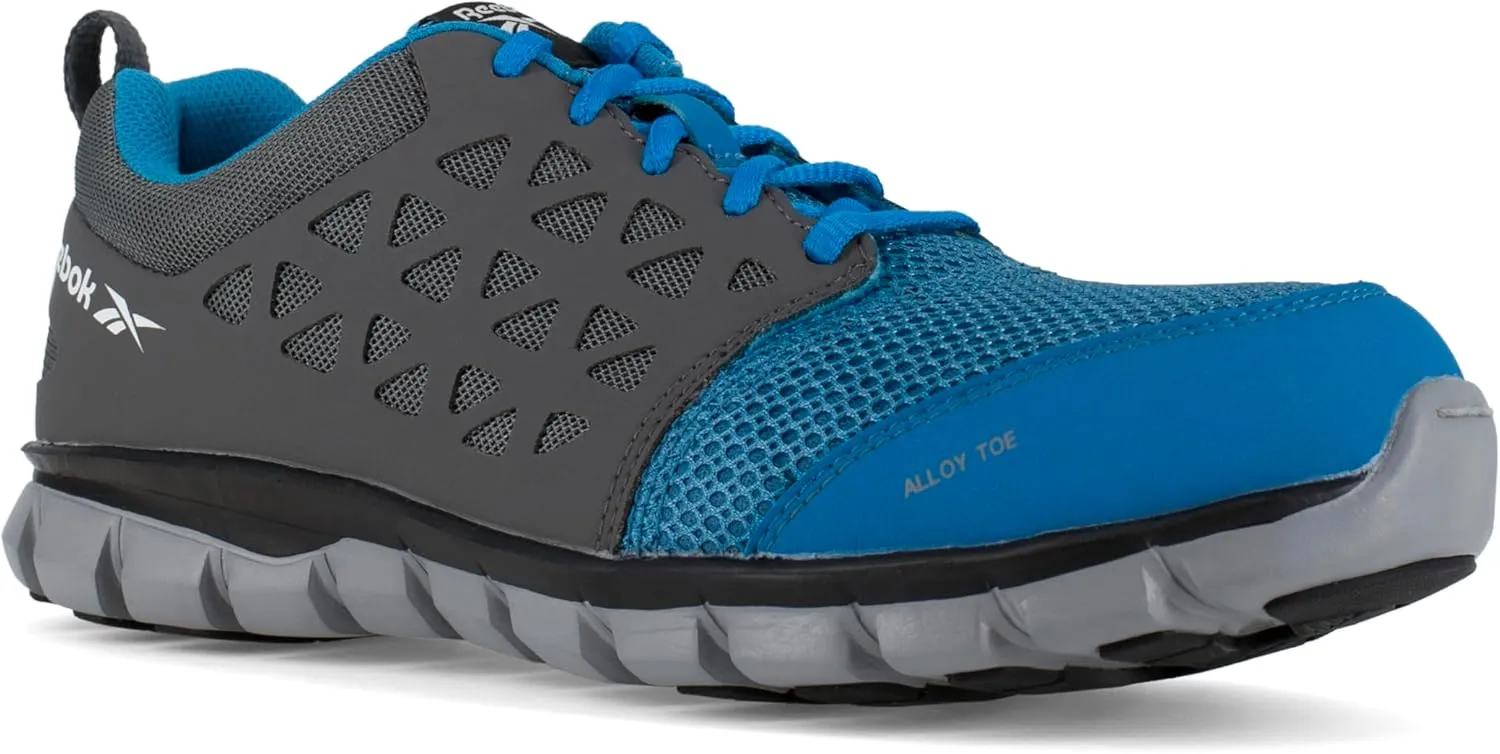 Mens Rb4040 Mens Sublite Cushion Work Athletic Alloy Toe Shoe Blue and Grey