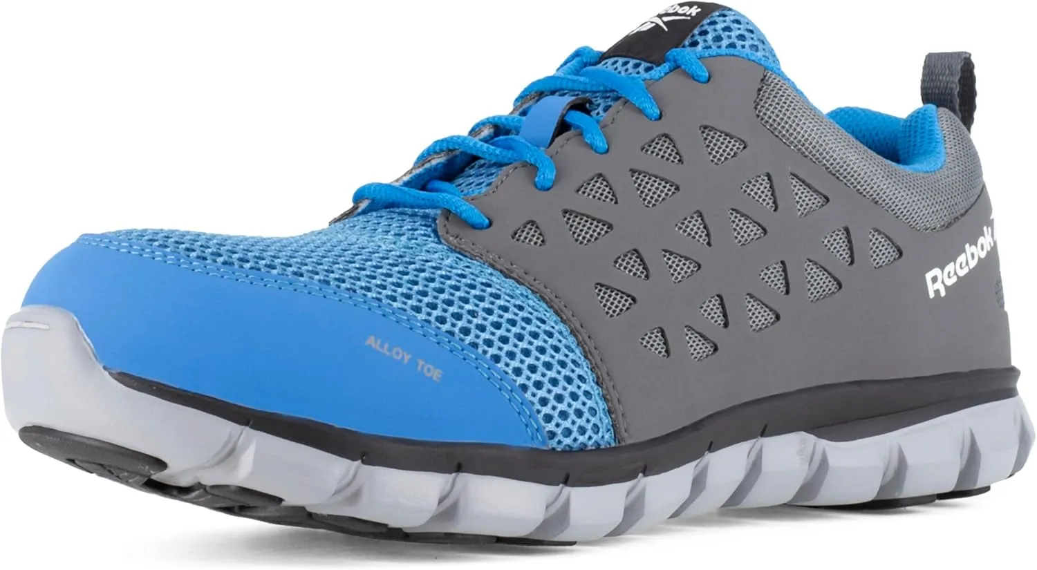 Mens Rb4040 Mens Sublite Cushion Work Athletic Alloy Toe Shoe Blue and Grey
