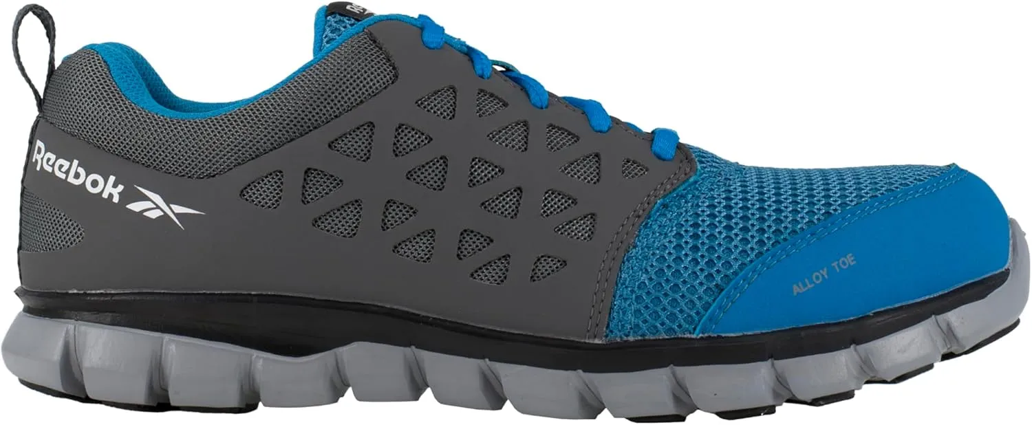 Mens Rb4040 Mens Sublite Cushion Work Athletic Alloy Toe Shoe Blue and Grey