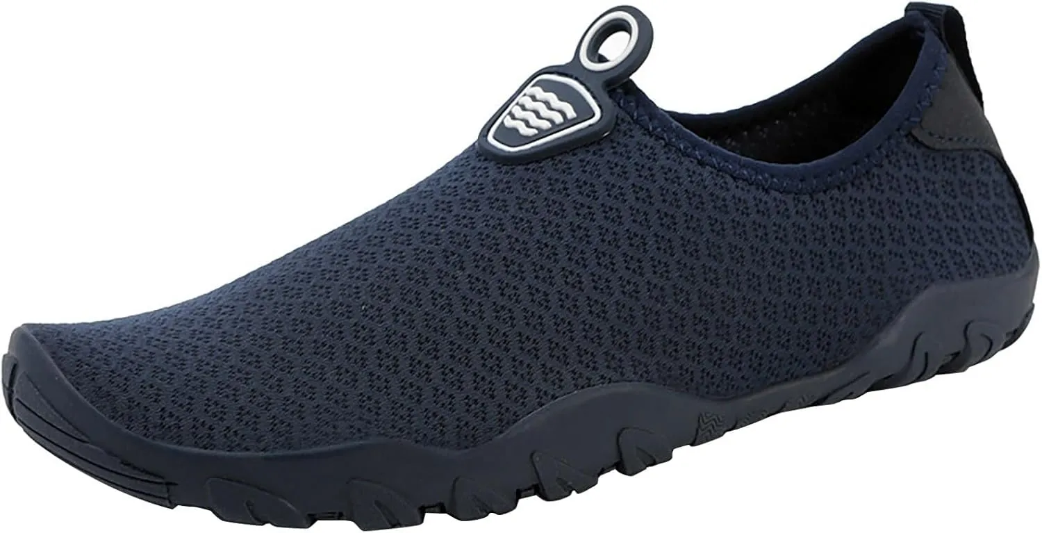 Mens Water Shoes Wide Width Quick Drying Slip On for Water Sports Travel Walk