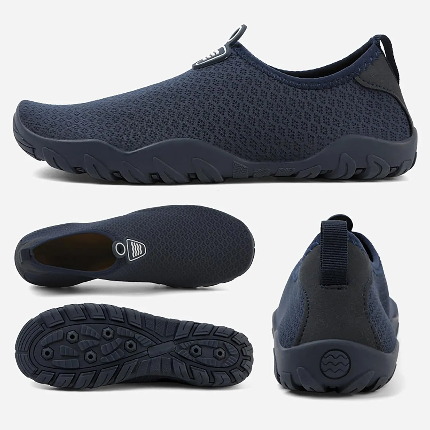 Mens Water Shoes Wide Width Quick Drying Slip On for Water Sports Travel Walk